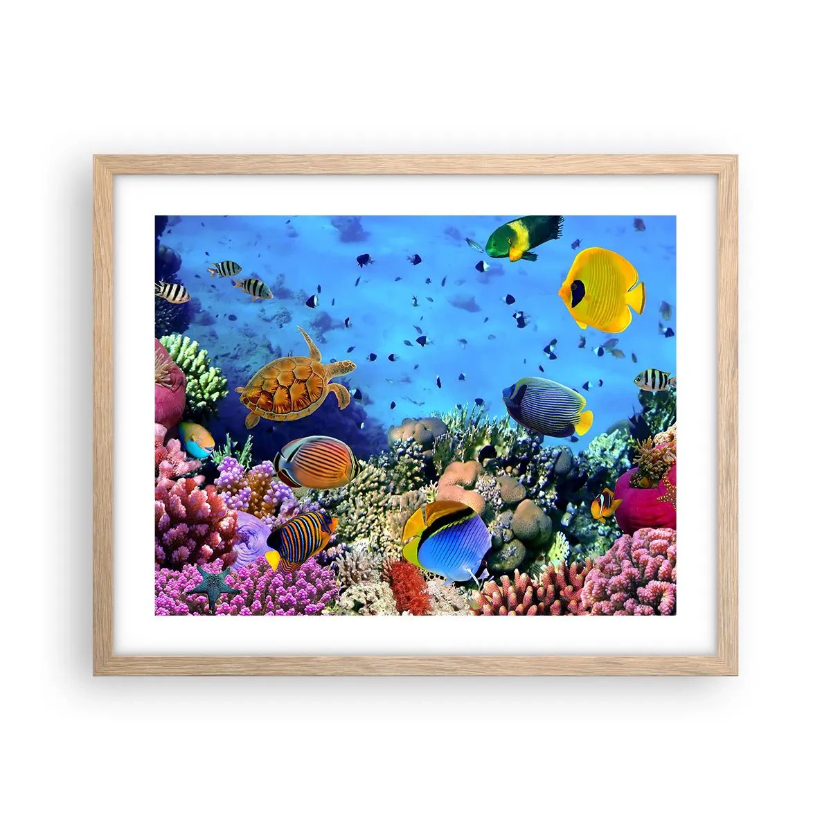 Een poster in een licht eiken lijst - En wat weten we over het leven... - 50x40 cm