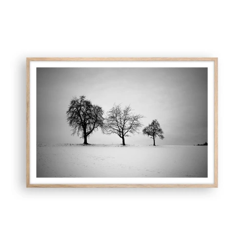 Een poster in een licht eiken lijst - Waar dromen ze over? - 91x61 cm