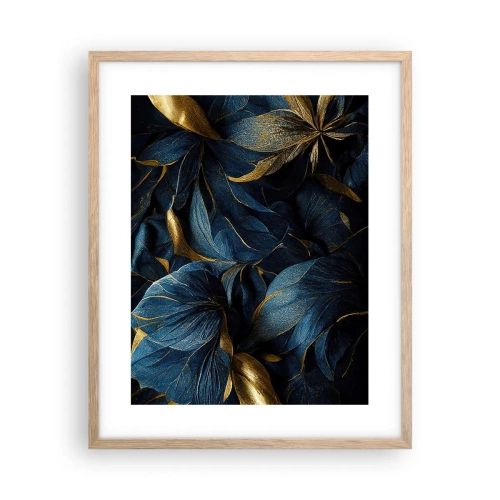Een poster in een licht eiken lijst - Met goud gevoerd - 40x50 cm