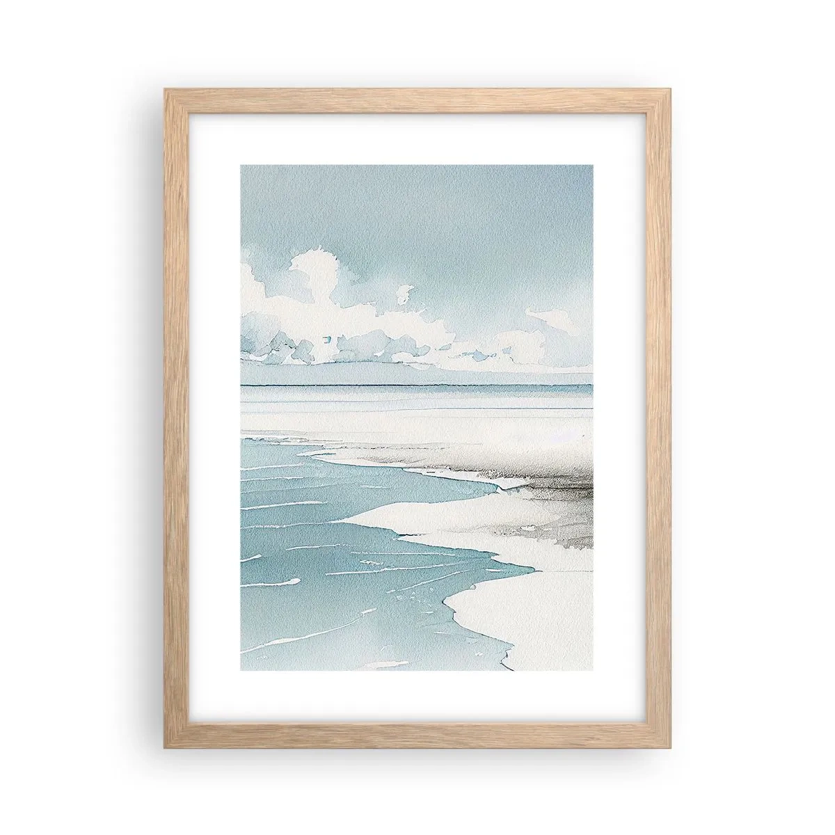 Een poster in een licht eiken lijst - Zachte vloed - 30x40 cm