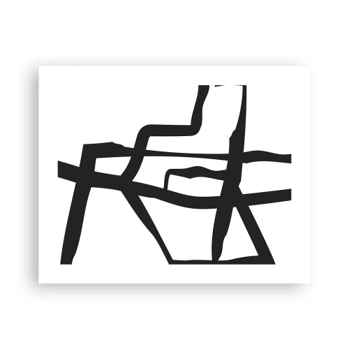 Poster - Zwart-wit ontwerp - 50x40 cm