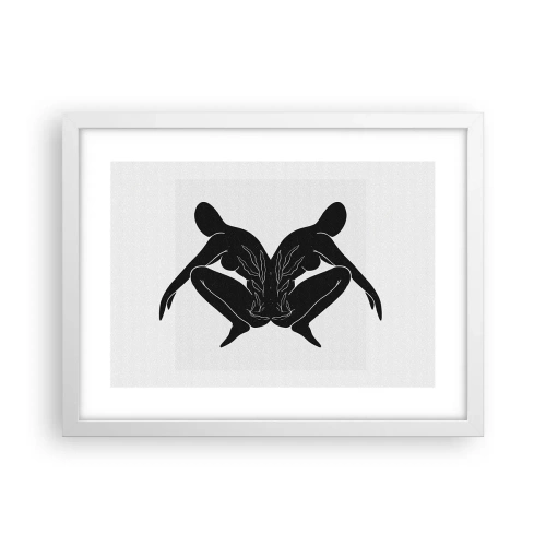 Poster in een witte lijst - Een gemeenschappelijke ziel - 40x30 cm