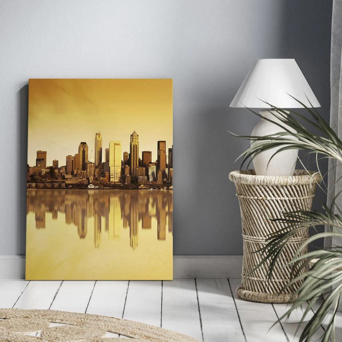 Schilderen op canvas - De stilte van de metropool - 50x70 cm