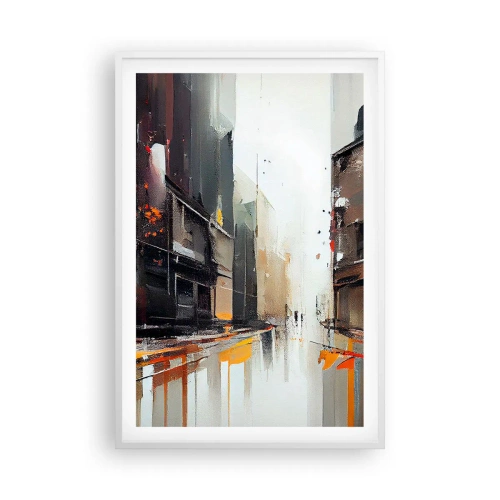 Poster in een witte lijst - Regenachtige dag - 61x91 cm