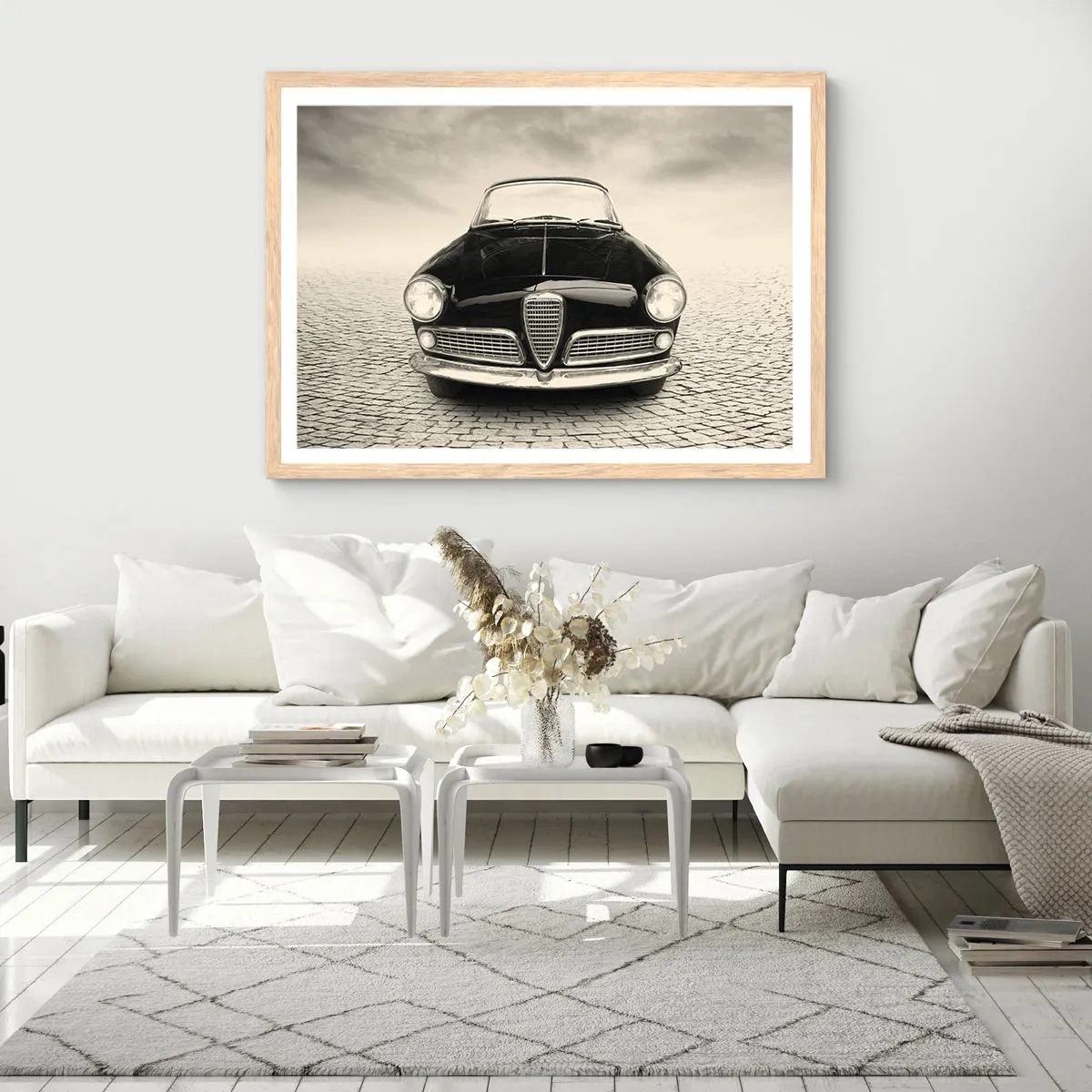 Een poster in een licht eiken lijst - Je moet gewoon van me houden - 100x70 cm