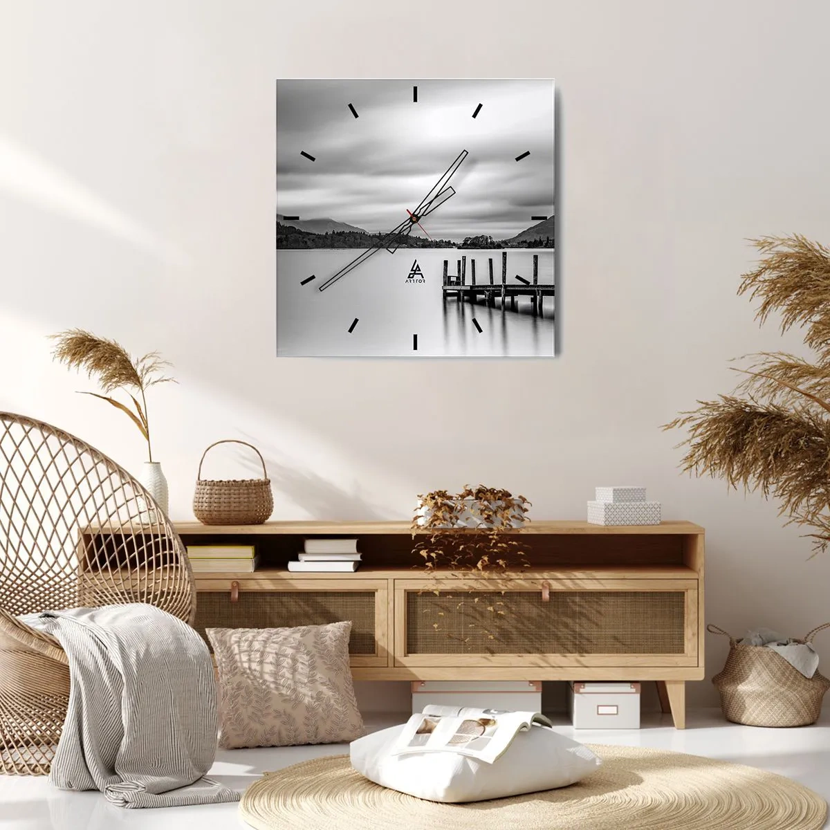 Wandklok - Klok - Zachtheid en kracht - 30x30 cm