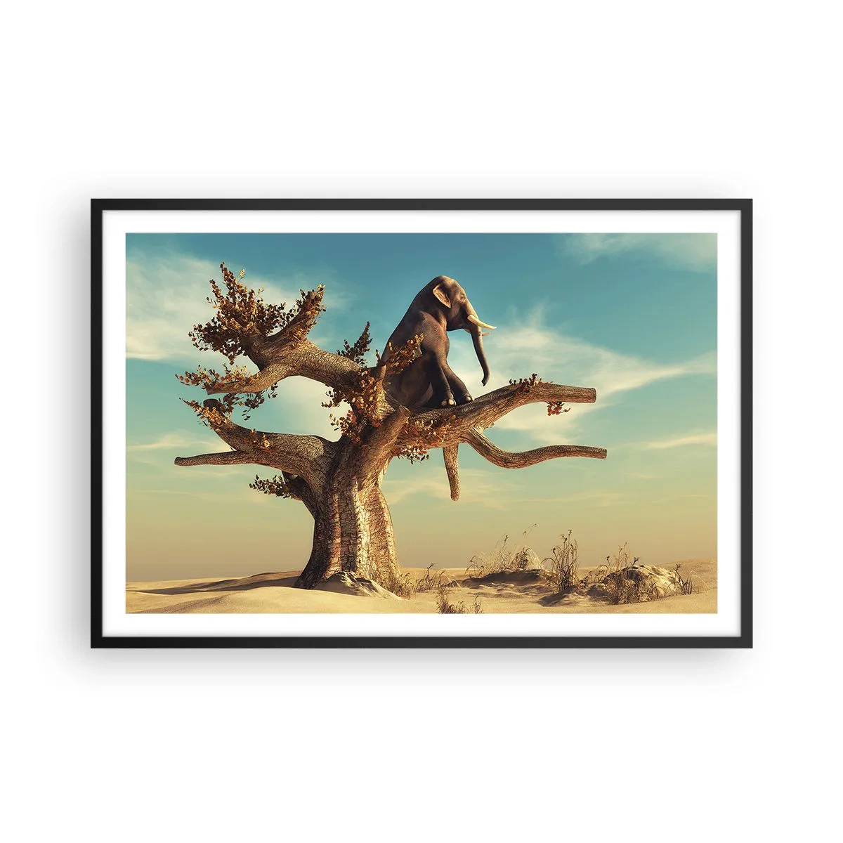 Poster in een zwarte lijst - Een nieuw gezichtspunt - 91x61 cm