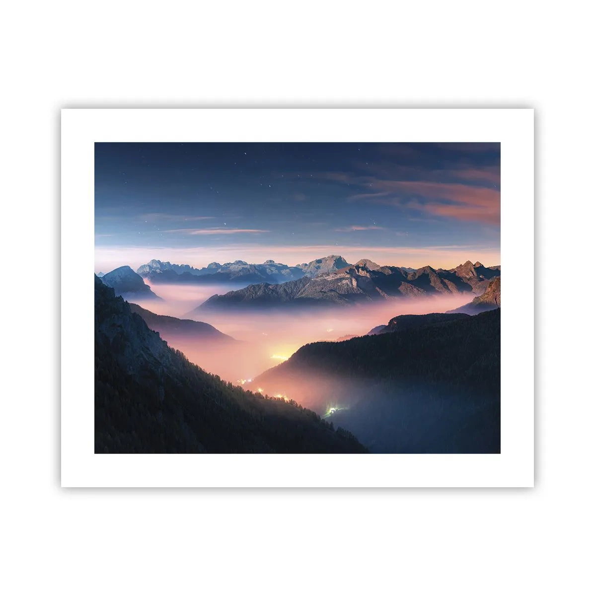 Poster - Licht in de dalen - 50x40 cm