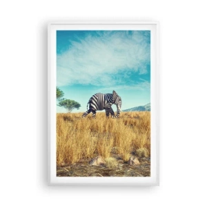 Poster in een witte lijst - Grijs is niet meer in de mode - 61x91 cm