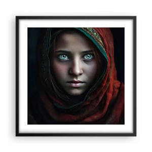 Poster in een zwarte lijst - Oosterse prinses - 50x50 cm