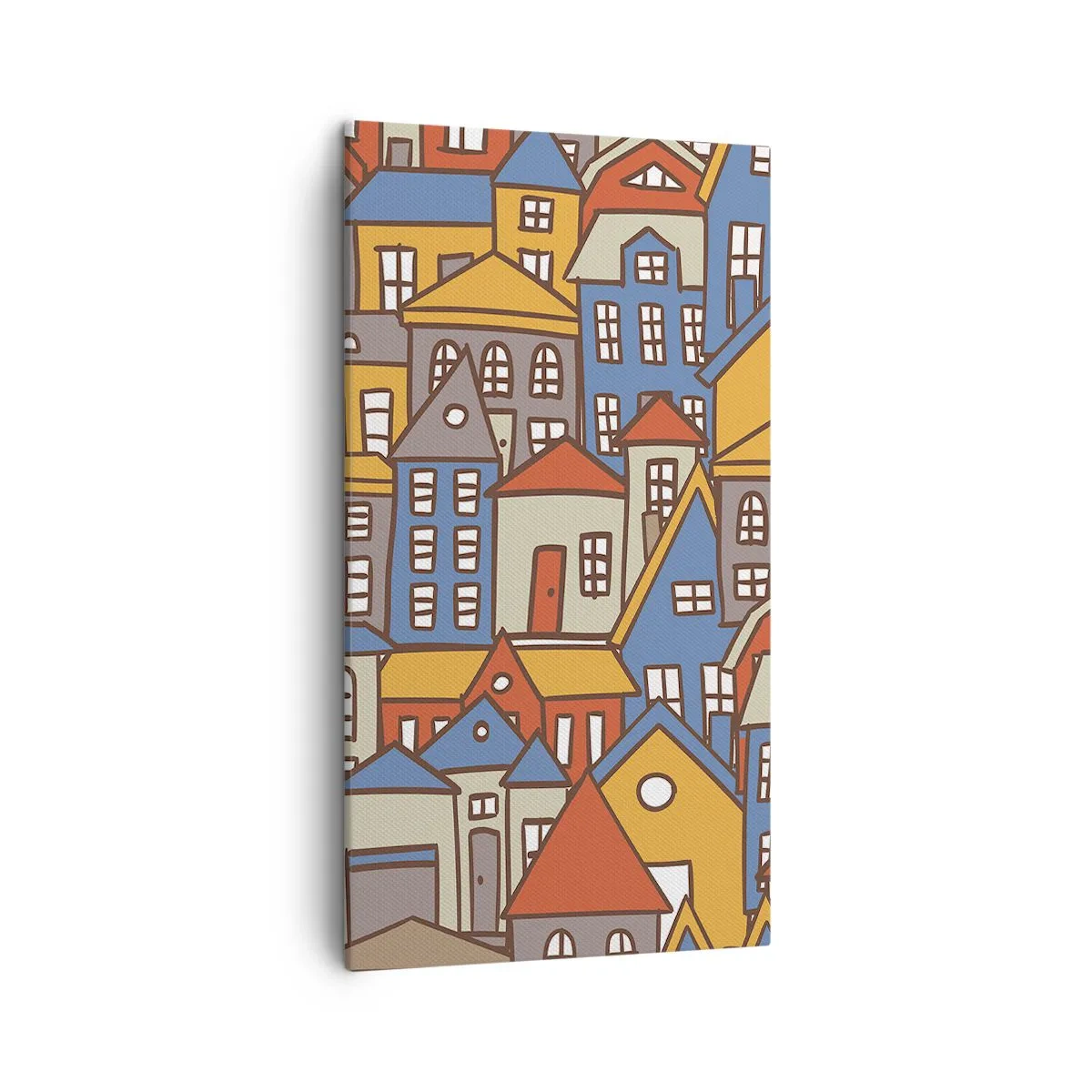 Schilderen op canvas - Achter het huis is een huis - 45x80 cm