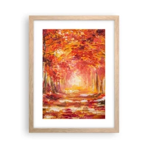 Een poster in een licht eiken lijst - Koperen bos - 30x40 cm