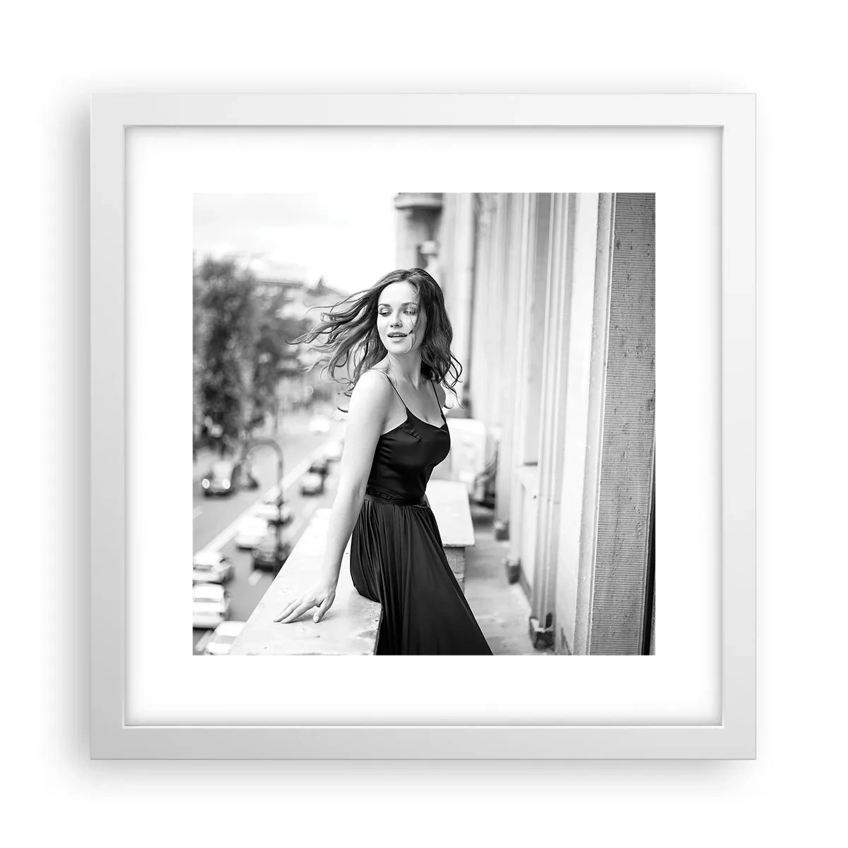 Poster in een witte lijst - Zeker een Parijzenaar - 30x30 cm