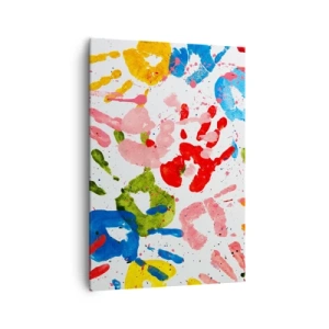 Schilderen op canvas - Volg de voetstappen - 70x100 cm