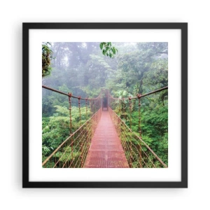 Poster in een zwarte lijst - Opgehangen over de kronen - 40x40 cm