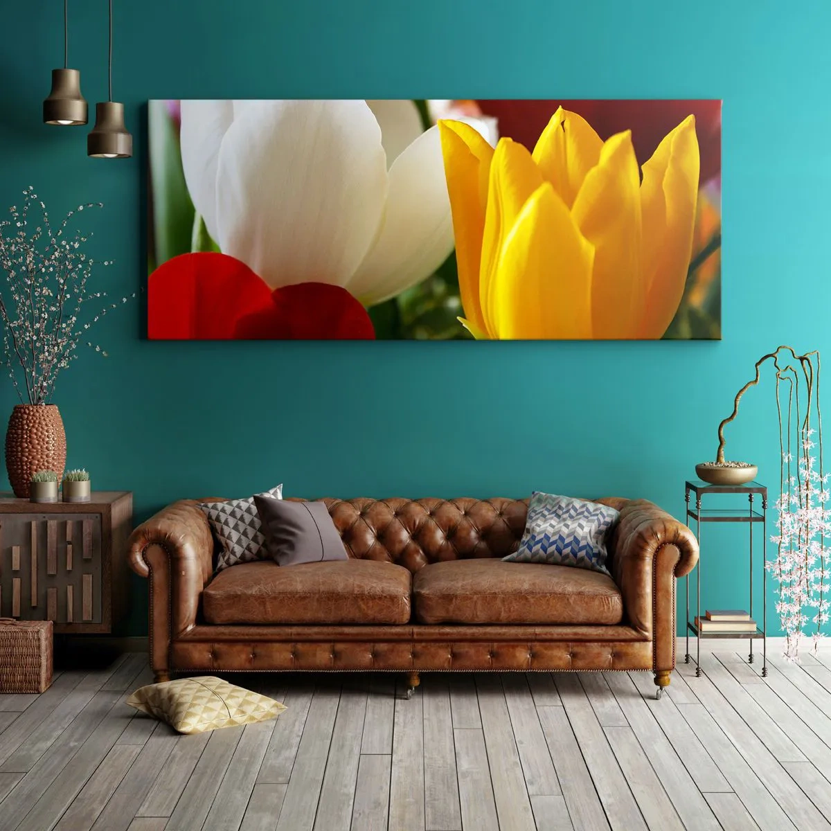 Schilderen op canvas - Tulpenkoorts - 140x50 cm