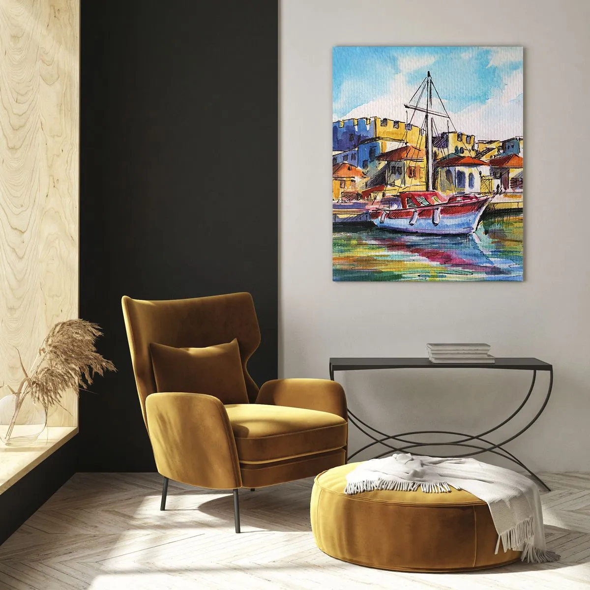 Schilderen op glas - Regenboogmiddag - 50x70 cm