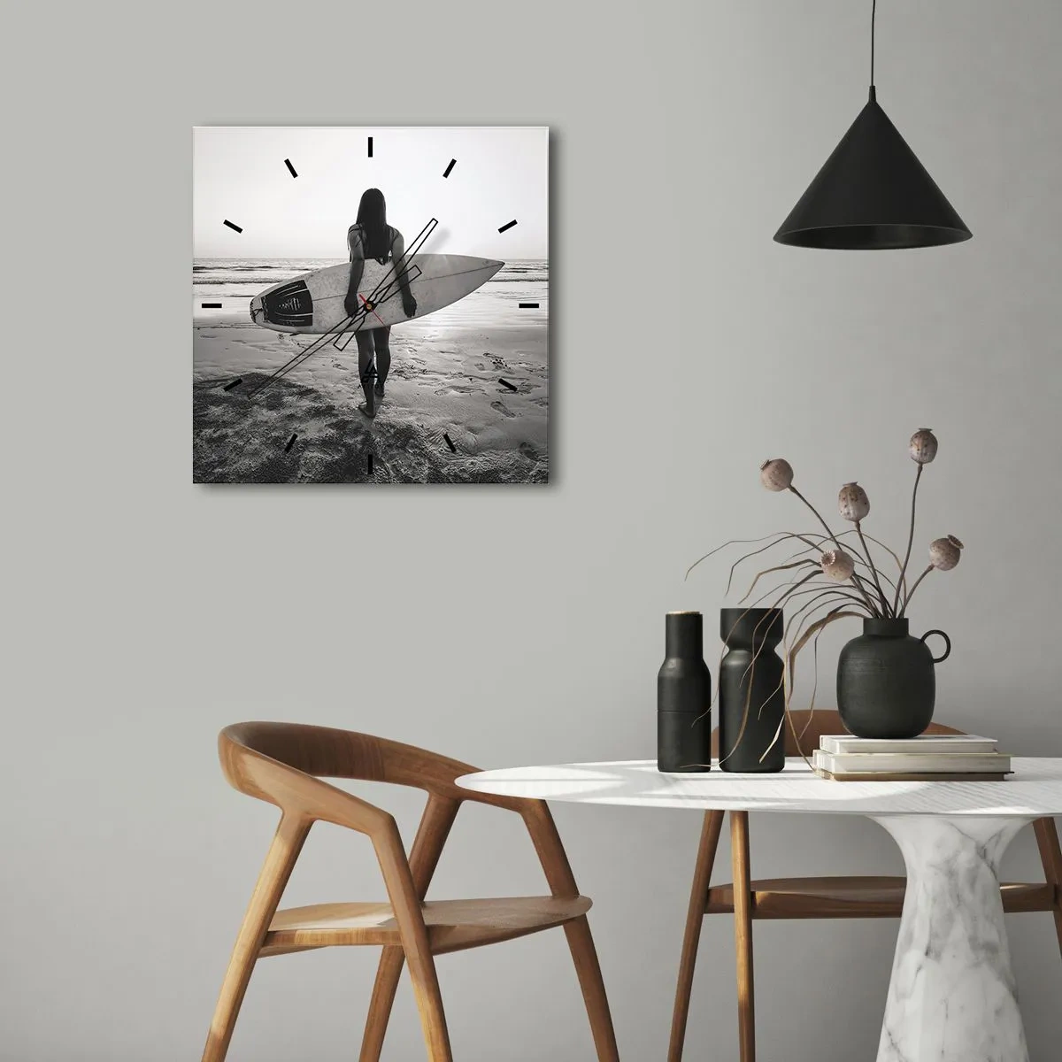 Wandklok - Klok - De dochter van de zeegolf - 40x40 cm