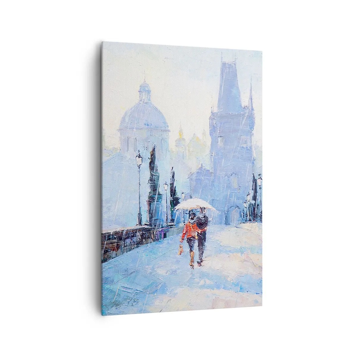 Schilderen op canvas - De regen moet ons gecharmeerd hebben - 80x120 cm
