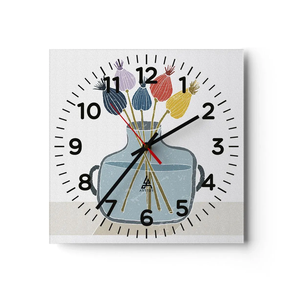 Wandklok - Klok - Alsof hij met maanzaad heeft gezaaid - 30x30 cm