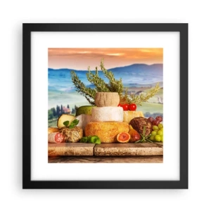 Poster in een zwarte lijst - De Italiaanse levensvreugde - 30x30 cm