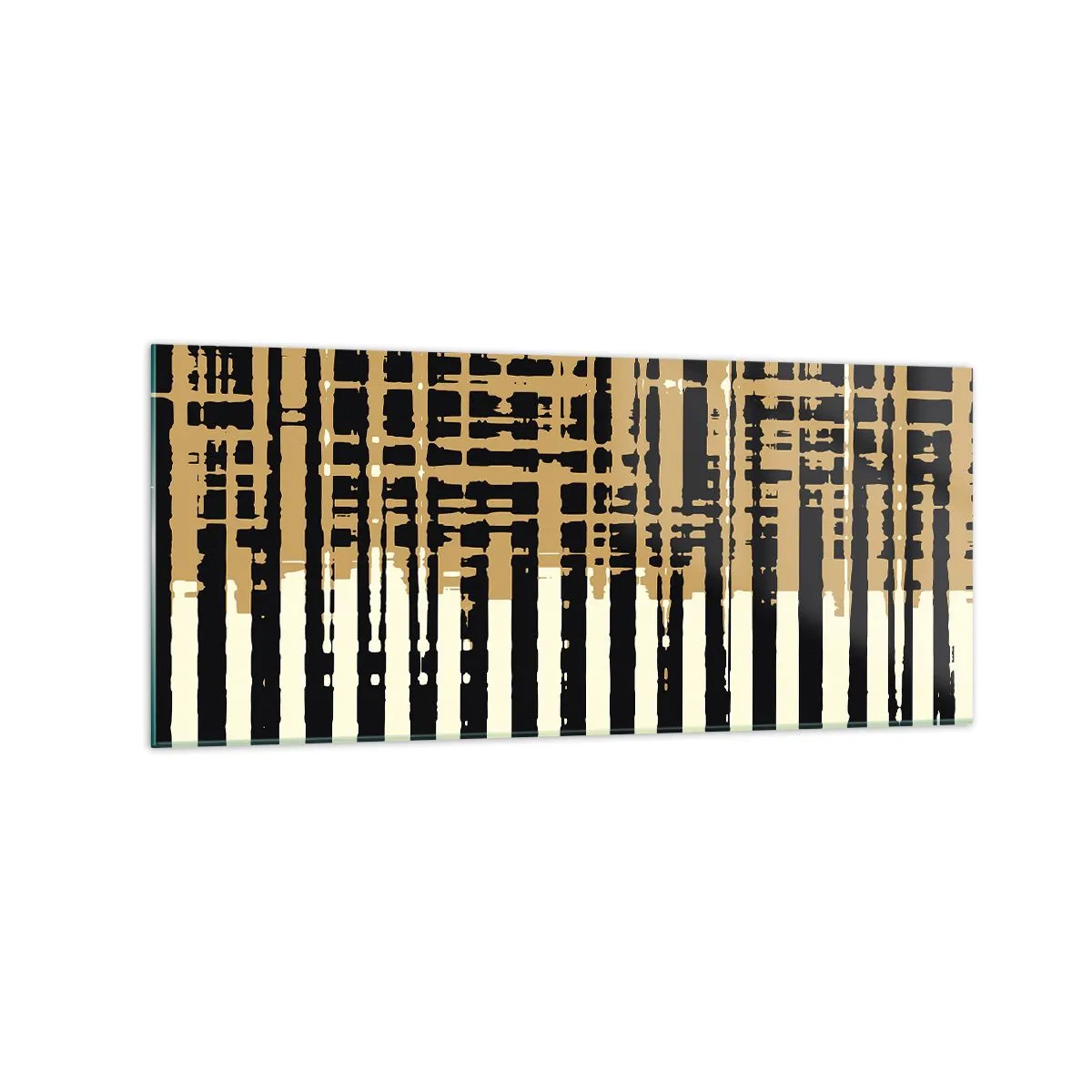 Schilderen op glas - Architecturale abstractie - 120x50 cm