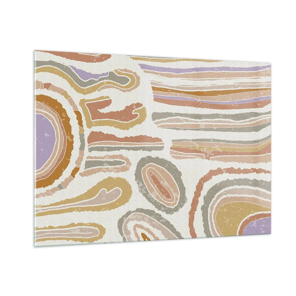 Schilderen op glas - Kleurrijke doorsneden - 100x70 cm