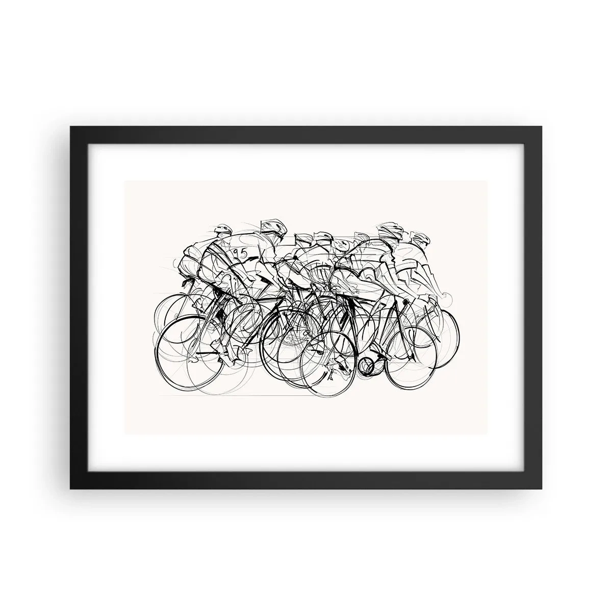 Poster in een zwarte lijst - Samen als team - 40x30 cm