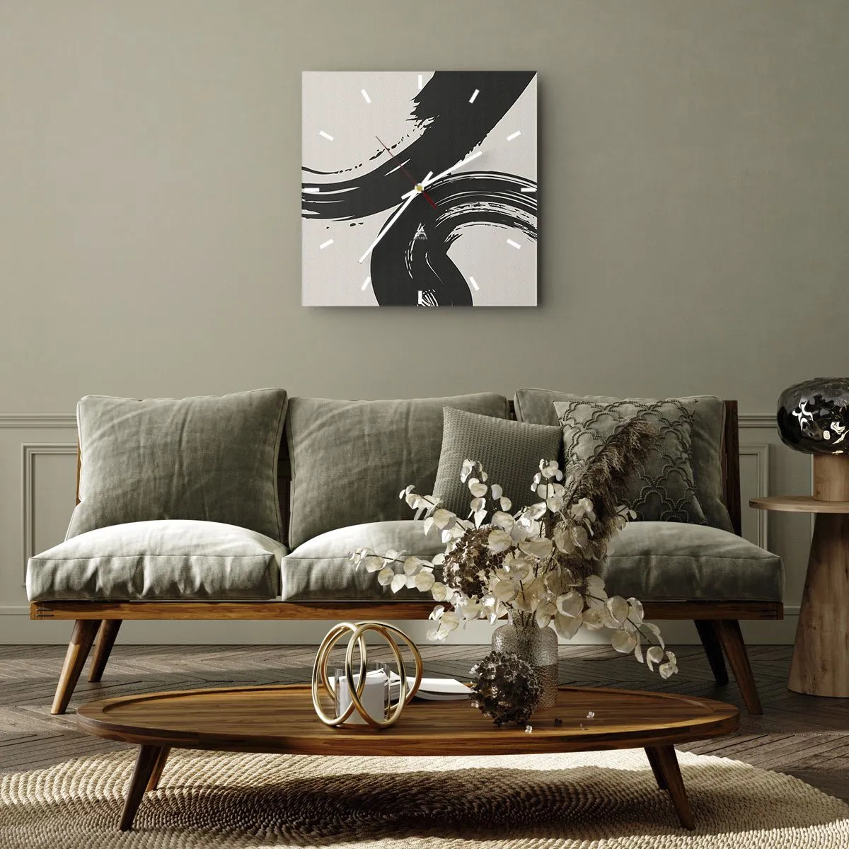 Wandklok - Klok - Vegend en cirkevormig - 40x40 cm