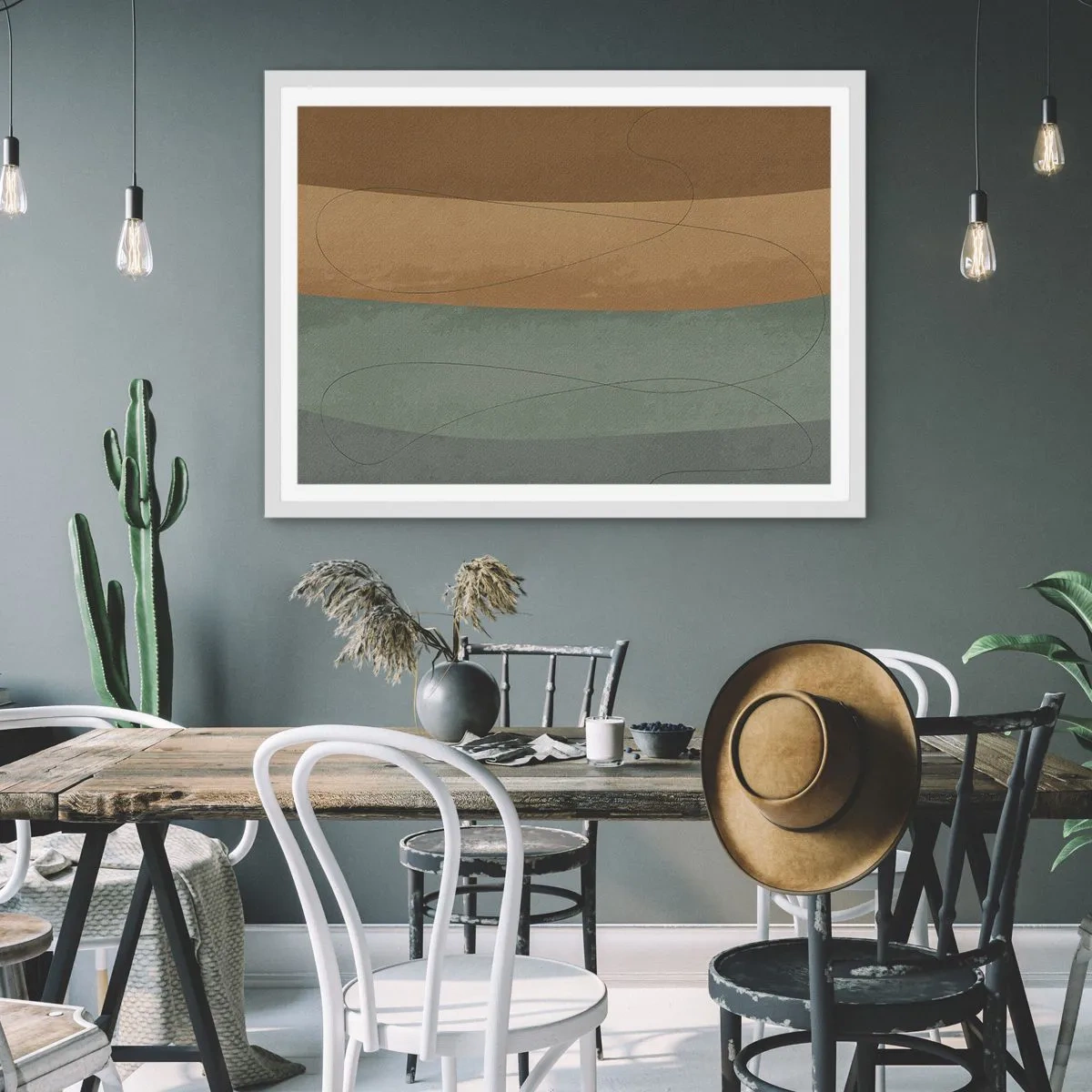 Poster in een witte lijst - Horizontale compositie - 91x61 cm