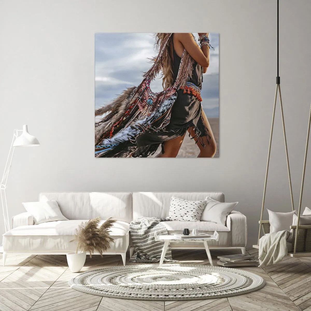 Schilderen op canvas - Het meisje van de sjamaan - 60x60 cm