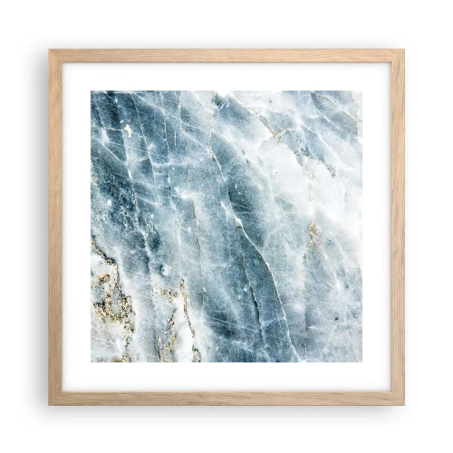 Een poster in een licht eiken lijst - Ijs wereld - 40x40 cm