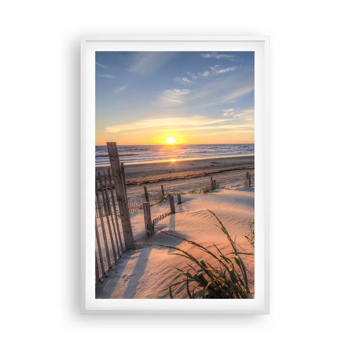 Poster in een witte lijst - Glans en schaduw van de wind - 61x91 cm