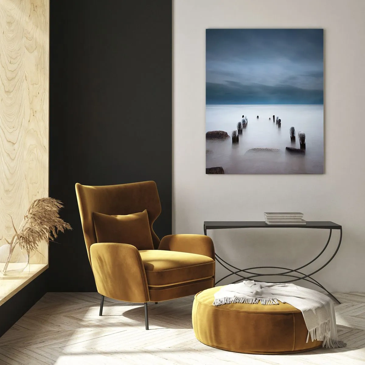 Schilderen op glas - Peinzend meer - 50x70 cm