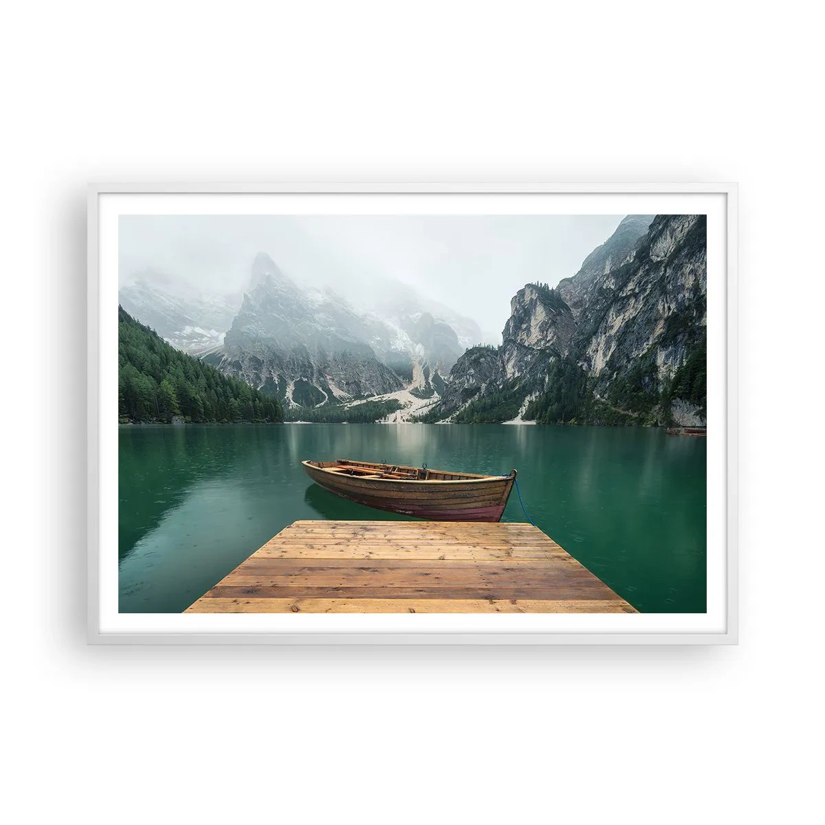 Poster in een witte lijst - "En de trotse rotsen van het voorhoofd" - 100x70 cm