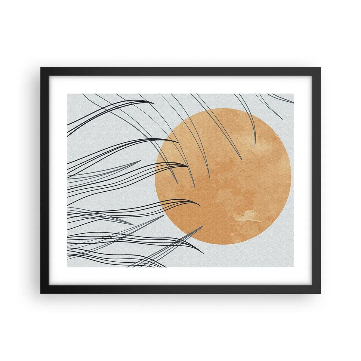 Poster in een zwarte lijst - Altijd naar de zon - 50x40 cm