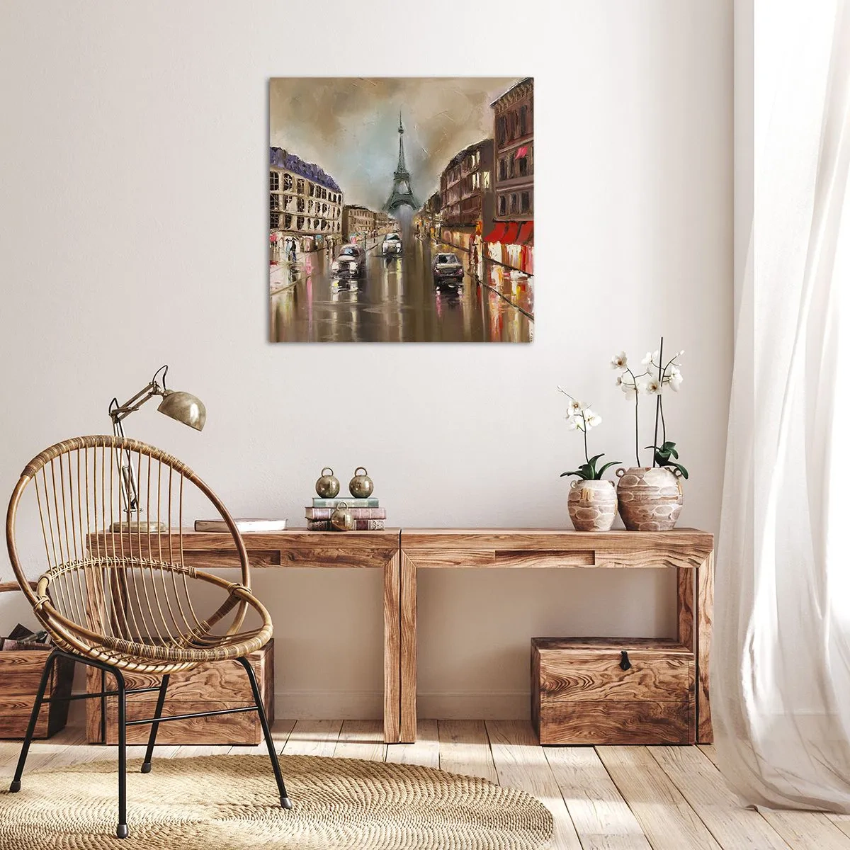 Schilderen op canvas - Alleen zij doet ertoe - 60x60 cm