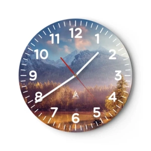 Wandklok - Klok - In bergen en dalen - 40x40 cm