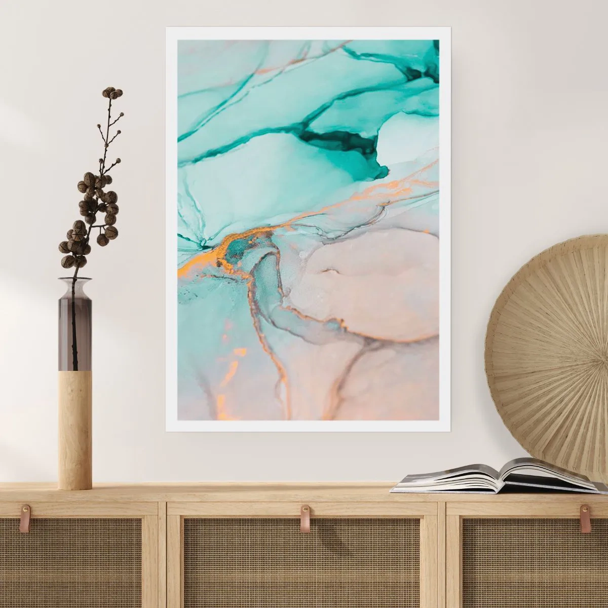 Poster - Een dans van vormen en kleuren - 30x40 cm