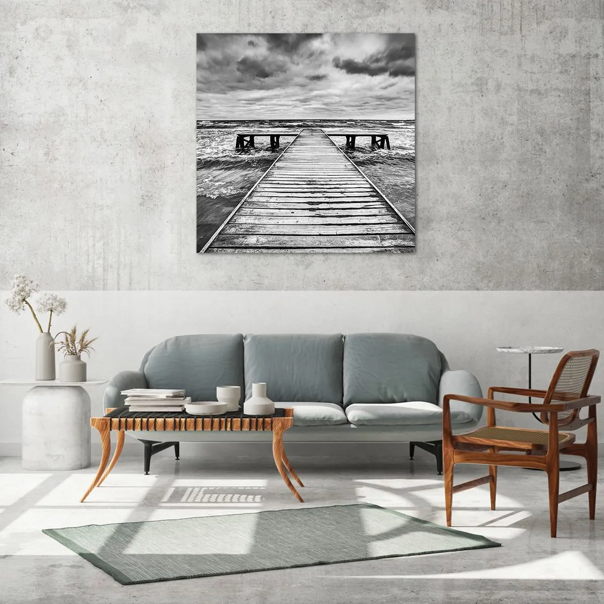 Schilderen op glas - Ik wacht tot de wind wegjaagt... - 60x60 cm