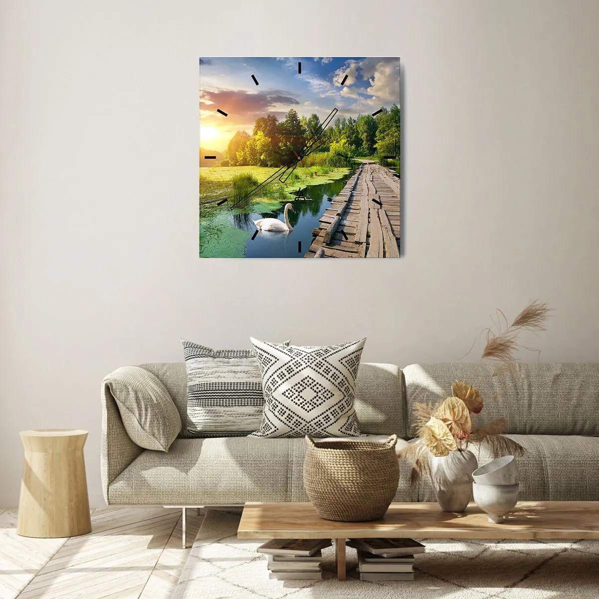 Wandklok - Klok - Zomer, zomer overal - 40x40 cm