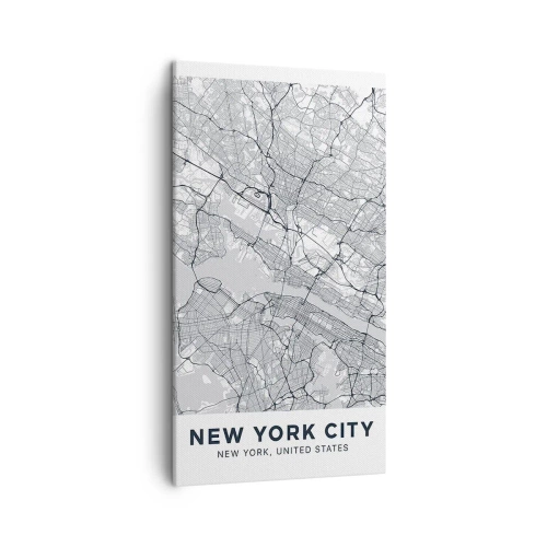 Schilderen op canvas - De anatomie van een metropool - 45x80 cm