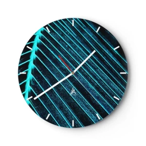 Wandklok - Klok - Groene textuur - 40x40 cm