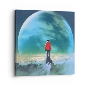 Schilderen op canvas - Ontdekkingsreiziger van het nieuwe land - 30x30 cm