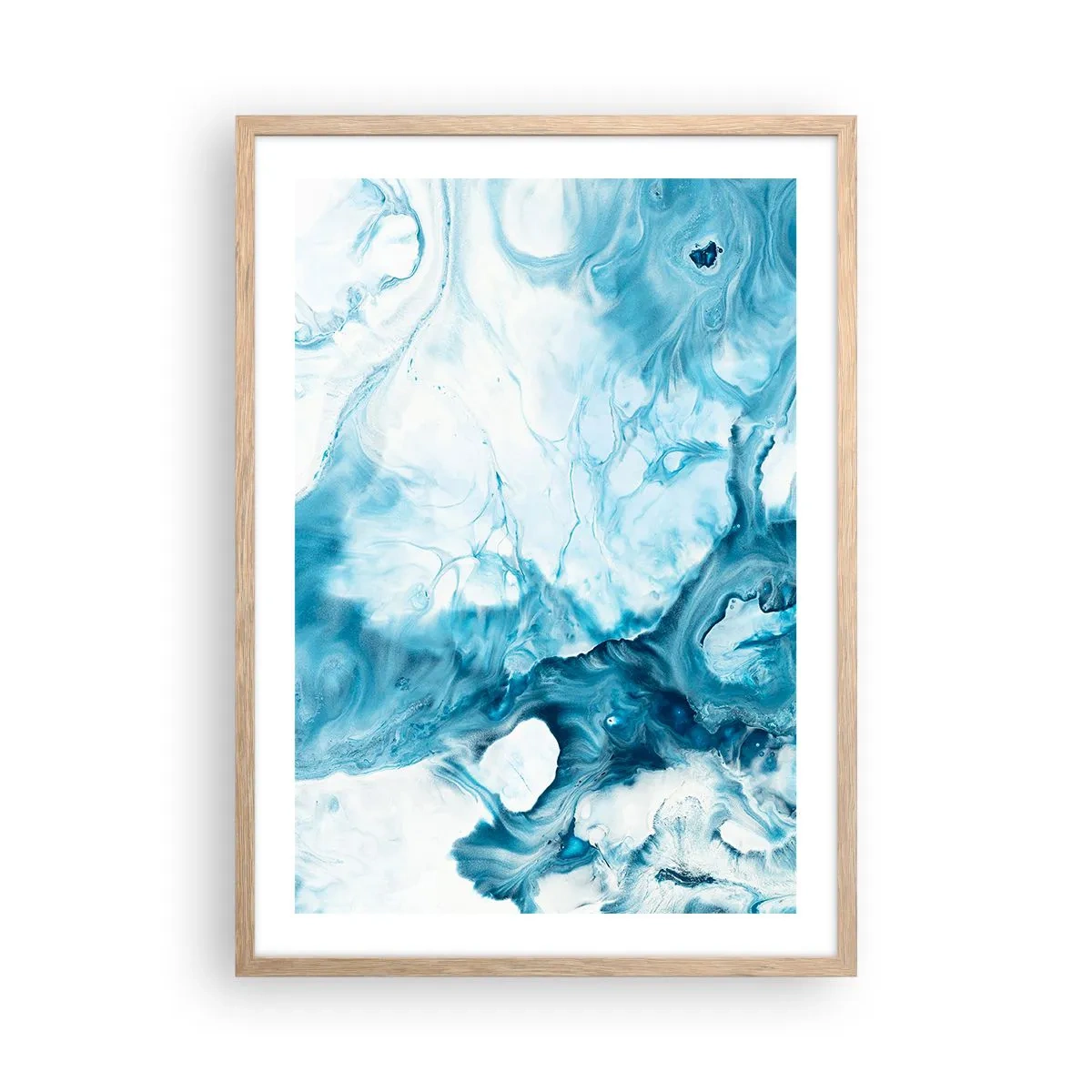 Een poster in een licht eiken lijst - Blauw Concert - 50x70 cm