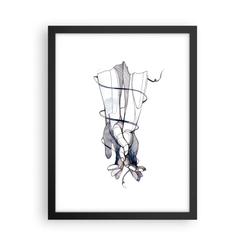 Poster in een zwarte lijst - Touch-studie - 30x40 cm
