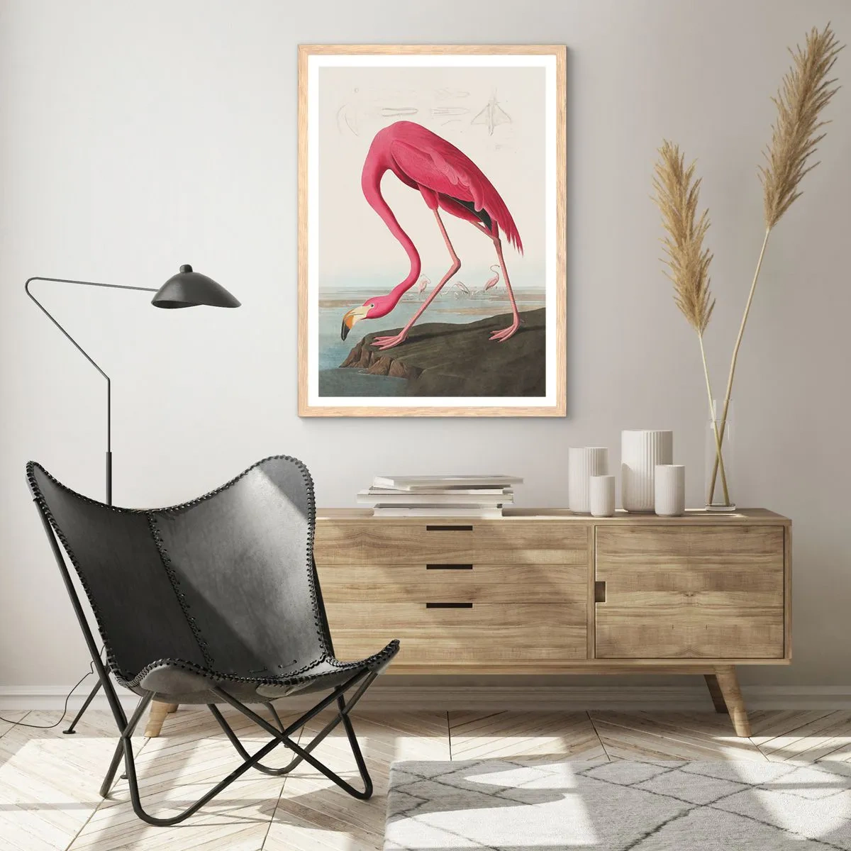 Een poster in een licht eiken lijst - Geweldige creatie - 50x70 cm