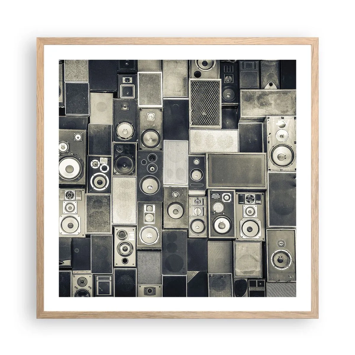 Een poster in een licht eiken lijst - En alles is goed - 60x60 cm