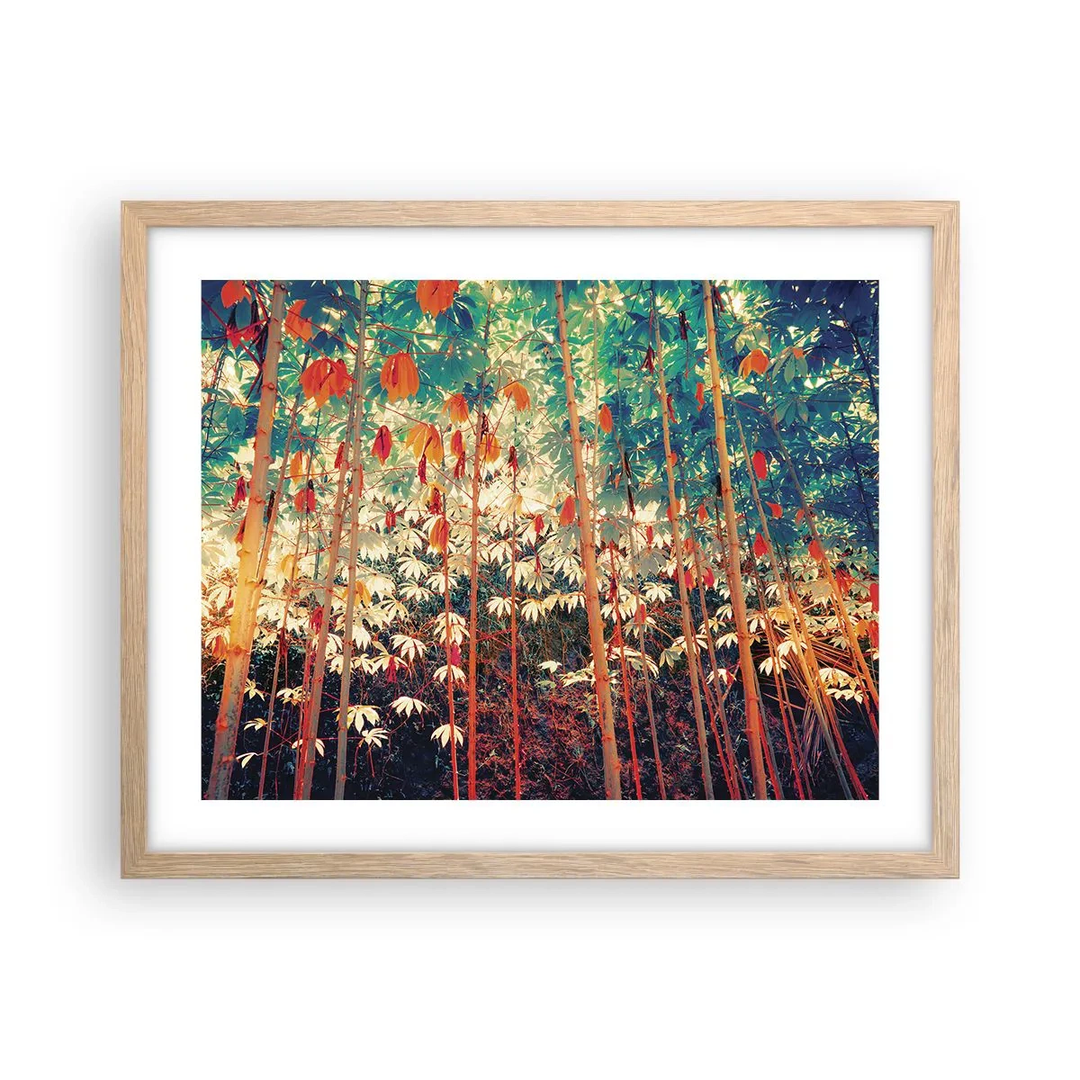 Een poster in een licht eiken lijst - Het geheime leven van de bladeren - 50x40 cm