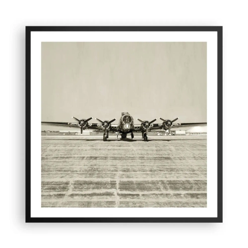 Poster in een zwarte lijst - Zoals altijd klaar - 60x60 cm